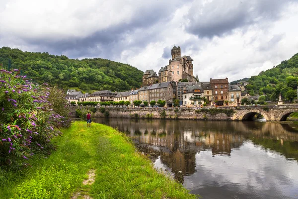 Estaing-een van de mooiste dorpen van Frankrijk (Aveyron) — Stockfoto