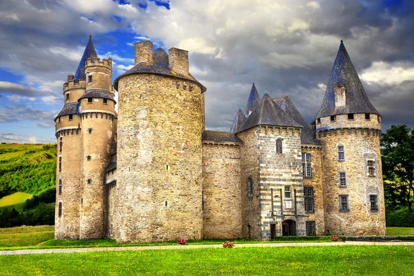 Působivé středověké hrady z Francie (Dordogne) — Stock fotografie
