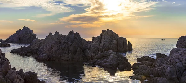 Nyugodt naplemente táj, Sardegna-sziget — Stock Fotó