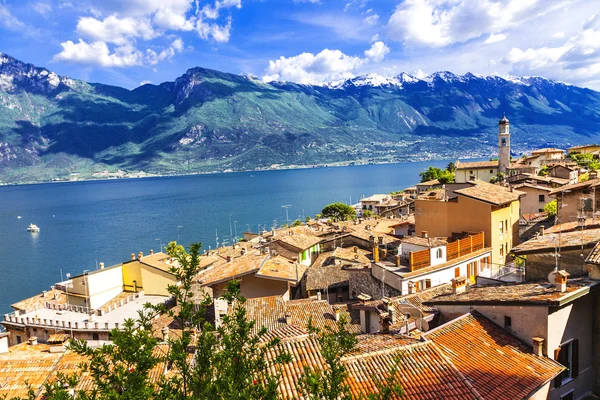 Landskap for northen Itlay - Limone, Lago di garda – stockfoto