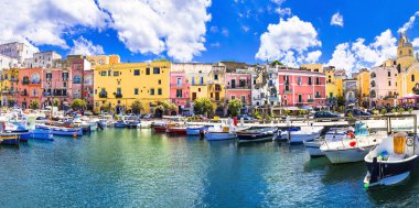 renkleri Akdeniz serisi - Procida Island, İtalya
