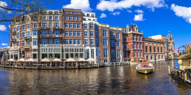 Amsterdam.Panoramic görüntü Kanallar