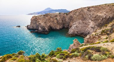 beautiful beaches of Greece - Fyriplaka, Milos island clipart