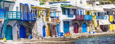 Traditional Greece-  village Klima on Milos island clipart
