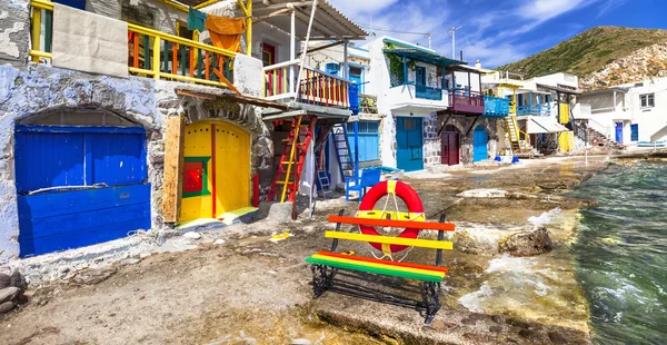 克利马米洛斯岛上的传统渔村 — 图库照片