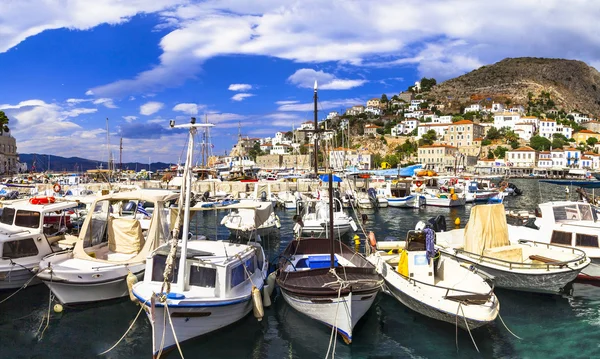 Landskap av grekiska öar - port Hydra — Stockfoto