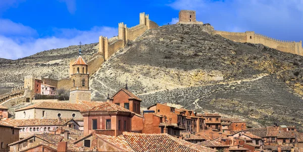 Albarracin - kota terrcota di Spanyol — Stok Foto