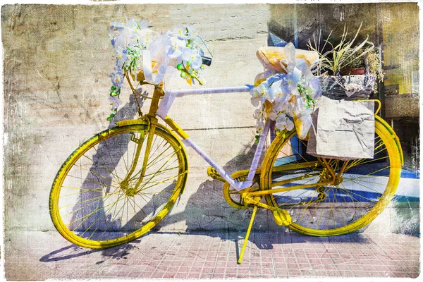 Bicicleta vintage, foto retro — Fotografia de Stock