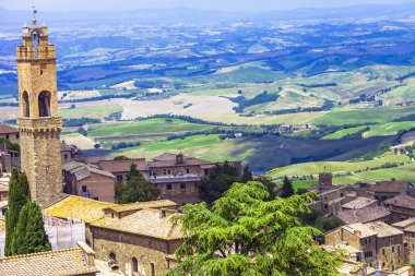 Tuscany Montalcino Ortaçağ şehirleri