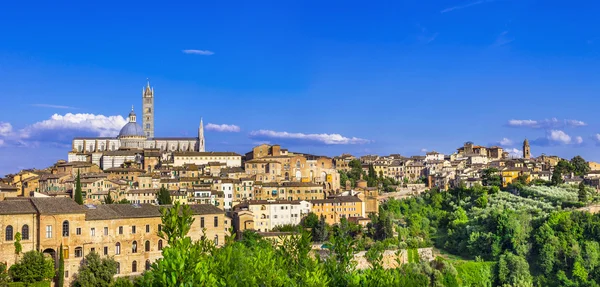 Monumenten van Italië - panorama van Siena — Stockfoto