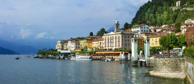 beautiful Lago di Como - panorama of Bellagio clipart