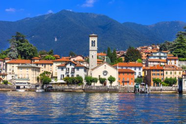 Lago di Como - güzel Torno köy. Kuzey İtalya