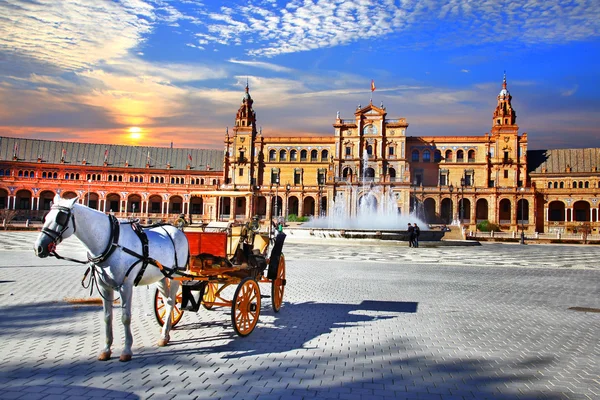 Monumenten van Spanje - piazza Espana in Sevilla, Andalusië — Stockfoto