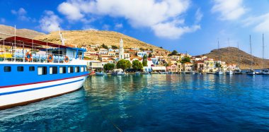 beautiful Islands of Greece - authentic Chalki (Dodecanese) clipart