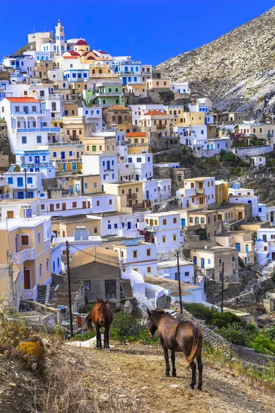 Pueblos tradicionales de Grecia - Olimpos en la isla de Karpathos —  Fotos de Stock