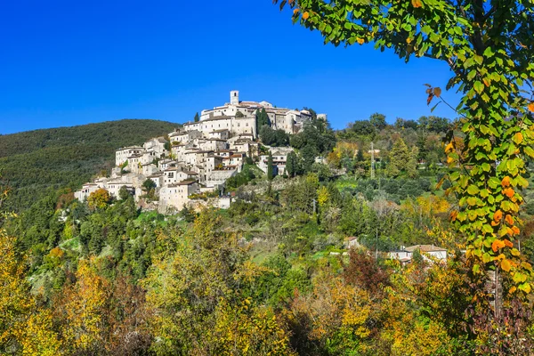 Beautiful villages of Italy - Labro in autumn colors. — Stock Photo, Image