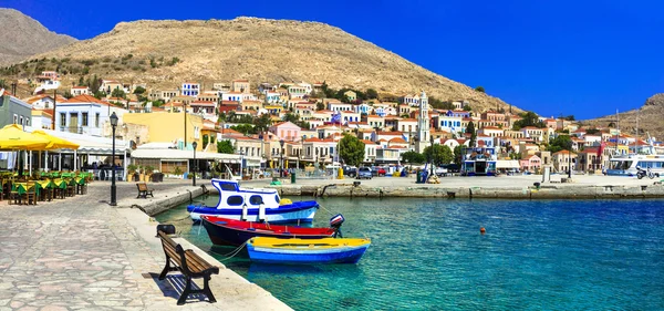 Colors of Greece series - beautiful island Chalki (Dodecanese) Stock Photo