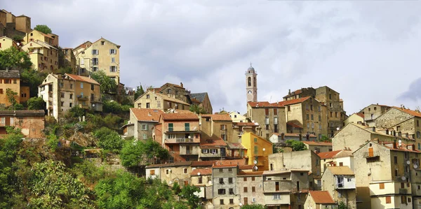 Corte - Corsica'deki / daki etkileyici ortaçağdan kalma şehir — Stok fotoğraf
