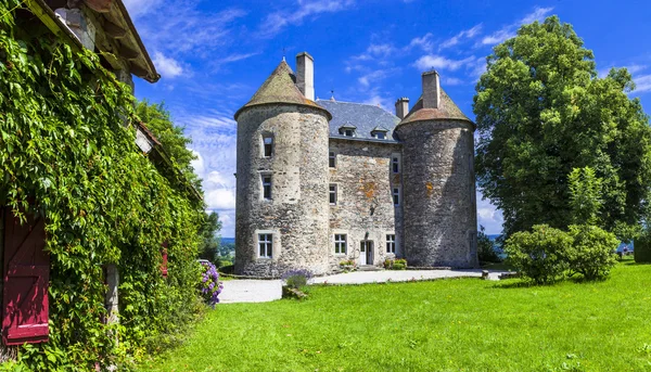 Prachtige middeleeuwse kastelen van Frankrijk, Dordogne regio — Stockfoto