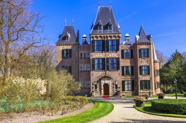 Keukenhof castle in Lisse, Holland clipart