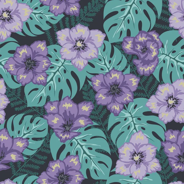 Απρόσκοπτη floral μοτίβο, διανυσματική απεικόνιση — Διανυσματικό Αρχείο