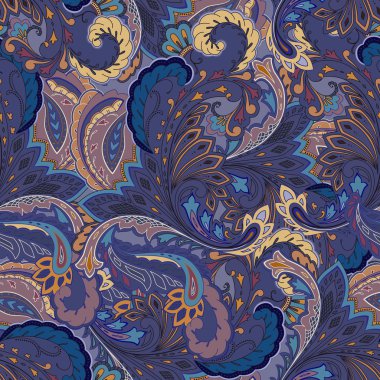 Paisley seamless modeli. Etnik tasarım, tekstil, ambalaj için, 