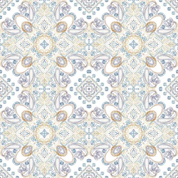 Patrón de paisley ornamental, para textiles, envolturas, bandanna — Vector de stock