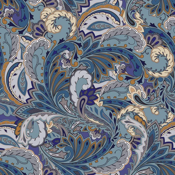 Senza soluzione di continuità modello paisley. Ornamento etnico, per tessuti, tessili , — Vettoriale Stock