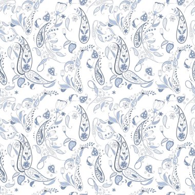 Çiçek seamless modeli. Paisley arka plan
