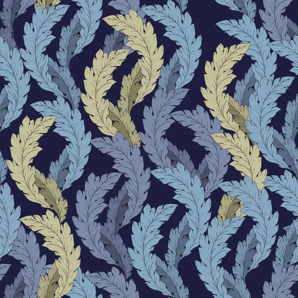 Motif vectoriel inspiré des feuilles d'acanthe. Modèle sans couture tex — Image vectorielle