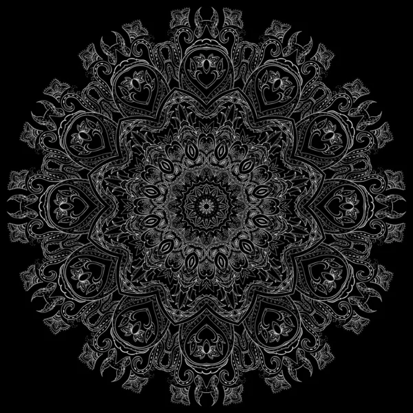 Abstraktes Mandala. Vektorhintergrund mit rundem Muster — Stockvektor