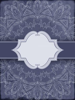 Metin yer ile soyut süsleme kartı