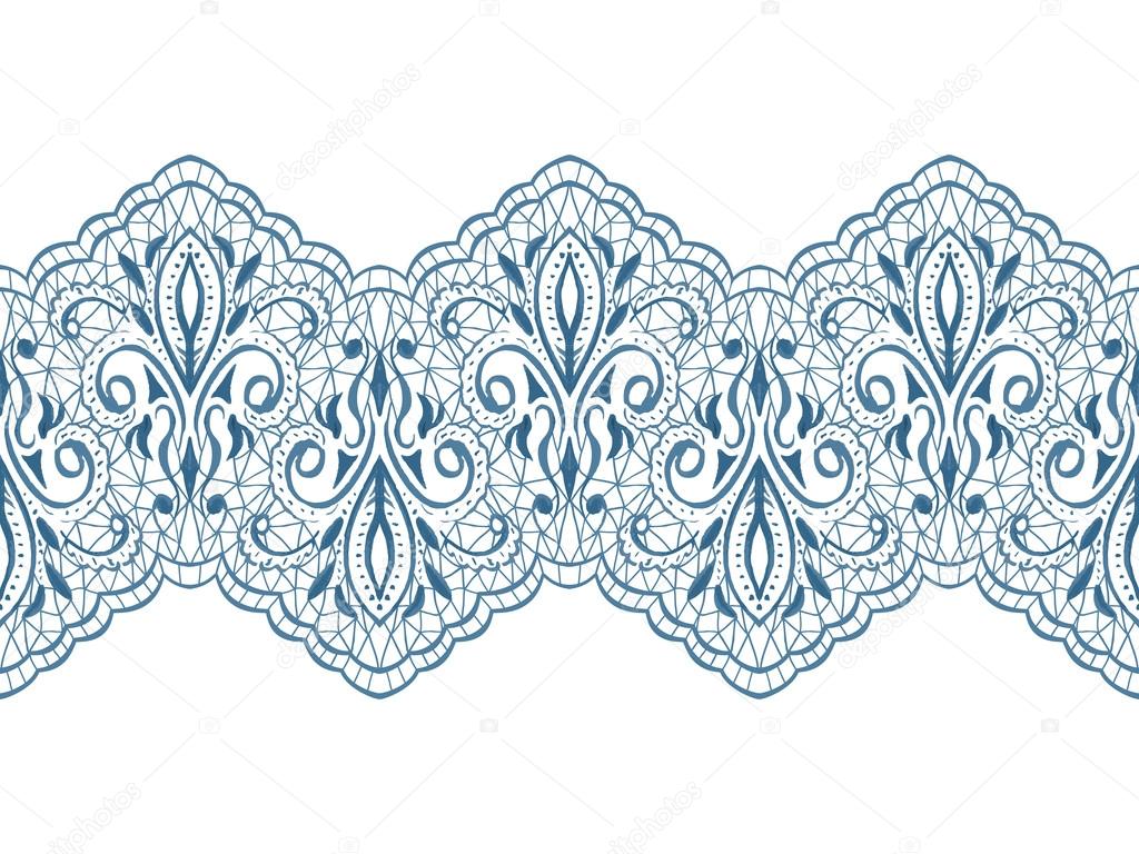 Decorative seamless lace pattern