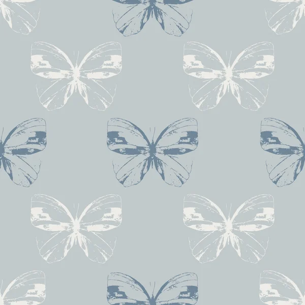 Akvarell pillangók minta. Varratmentes háttérben — Stock Vector