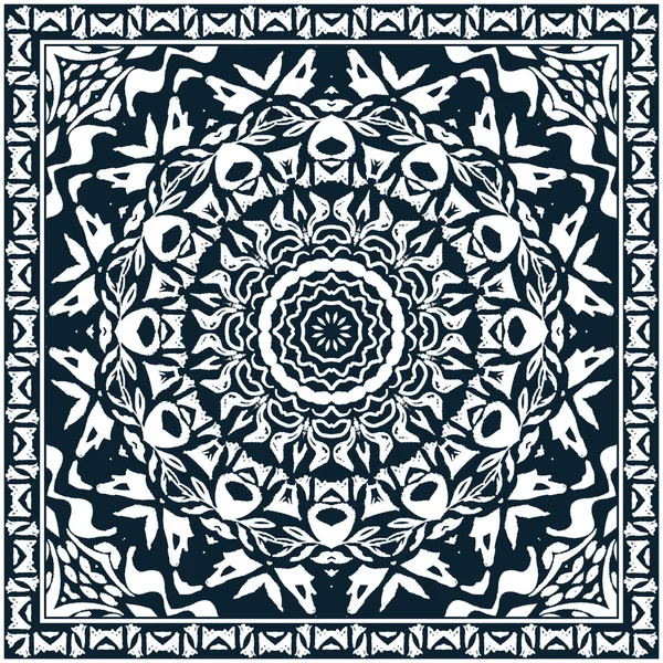 Patrón étnico para bandana, textil — Vector de stock