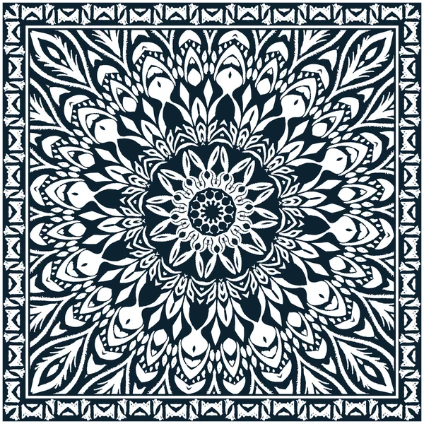 Ethnic pattern for bandana, textile — Stock Vector