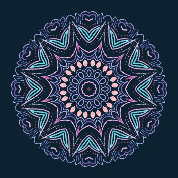 Mandala aquarelle. Impression pour textile — Image vectorielle