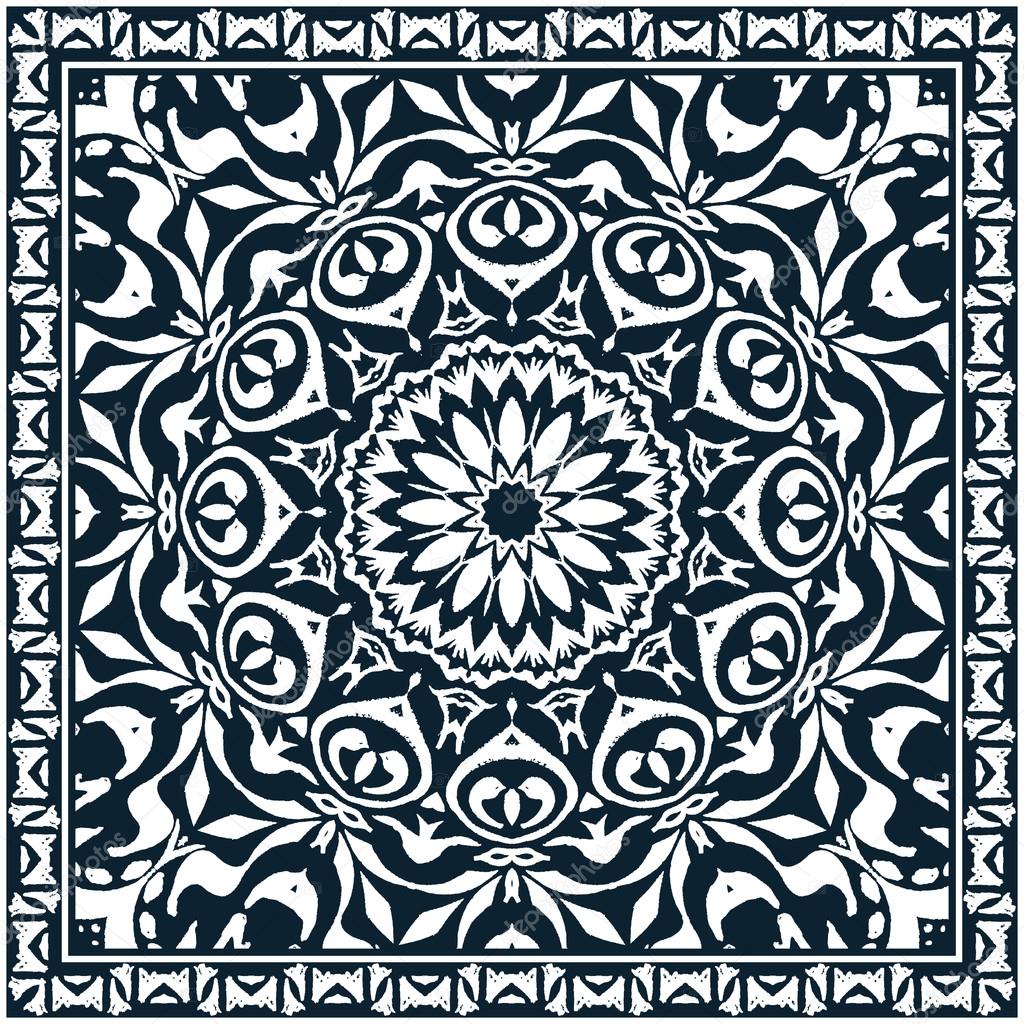Ethnic pattern for bandana, textile