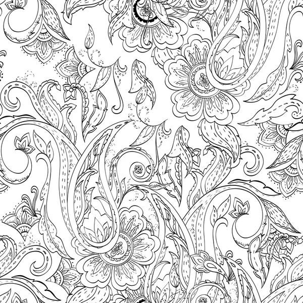 Motif sans couture Paisley, pour textile, emballage, design — Image vectorielle