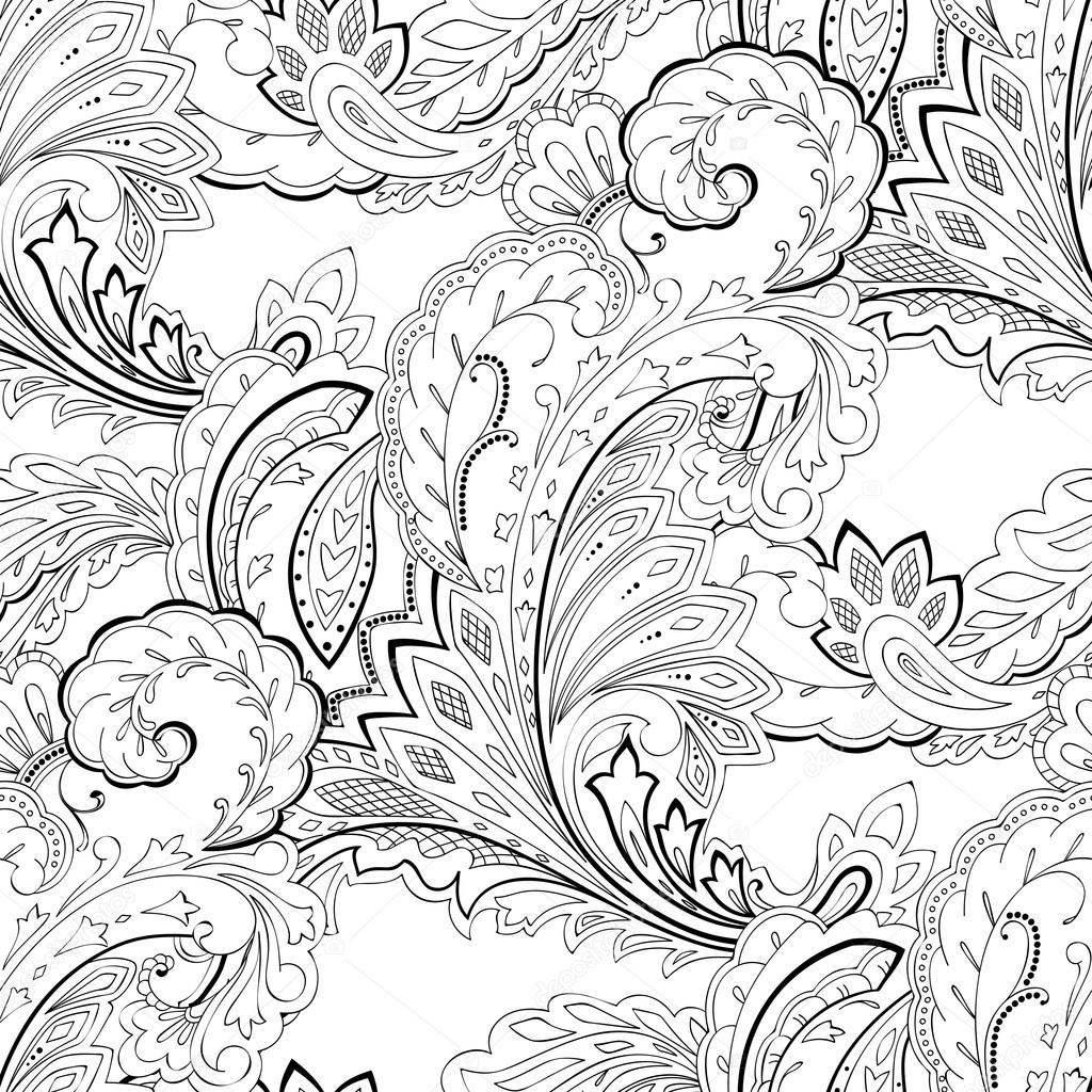 Paisley seamless pattern, for textile, wrapping, design