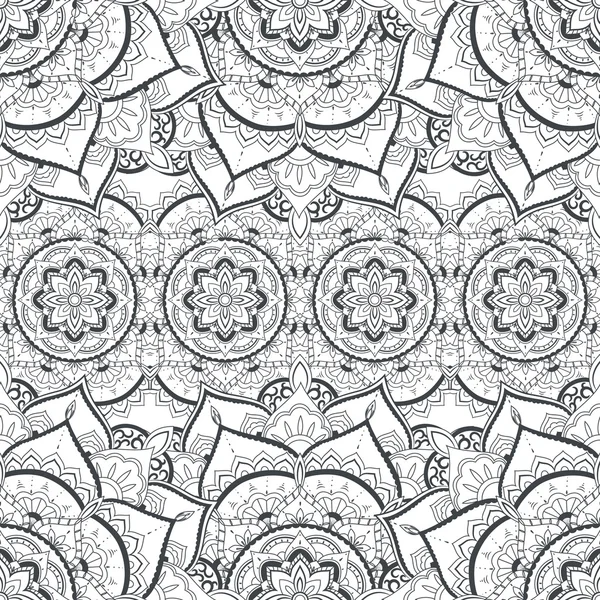 Ornamentales Kreismuster. nahtloser Hintergrund — Stockvektor