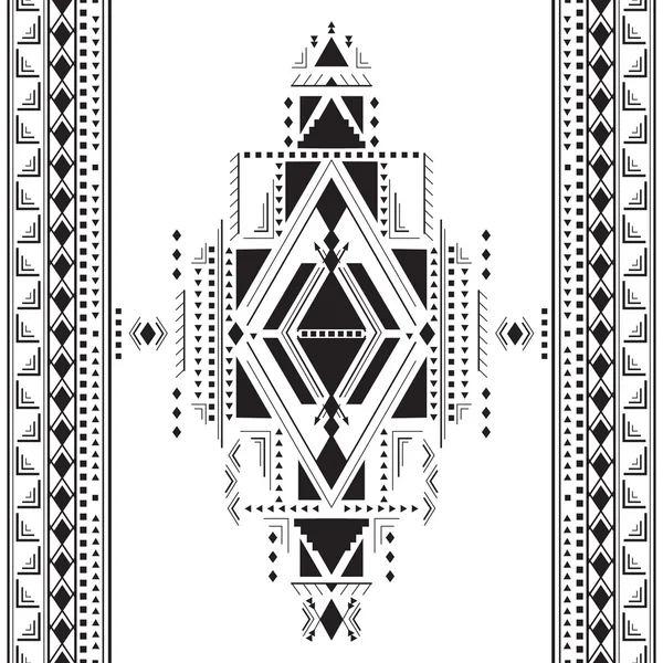 Ethnisch geometrisches Muster, nahtloser Stammeshintergrund — Stockvektor