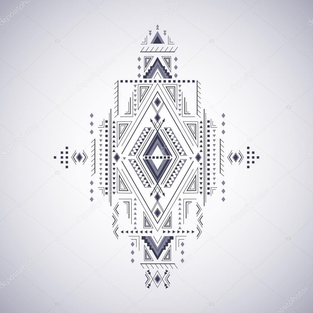 Ethnic geometrical pattern, tribal print, for greeting cards, t-