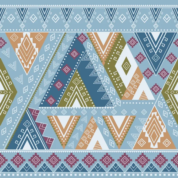 Ethnic geometrical pattern, tribal seamless background — Stock Vector