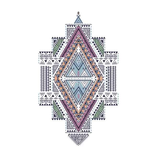 Этнический геометрический узор, племенная печать, для поздравительных открыток, т - — стоковый вектор