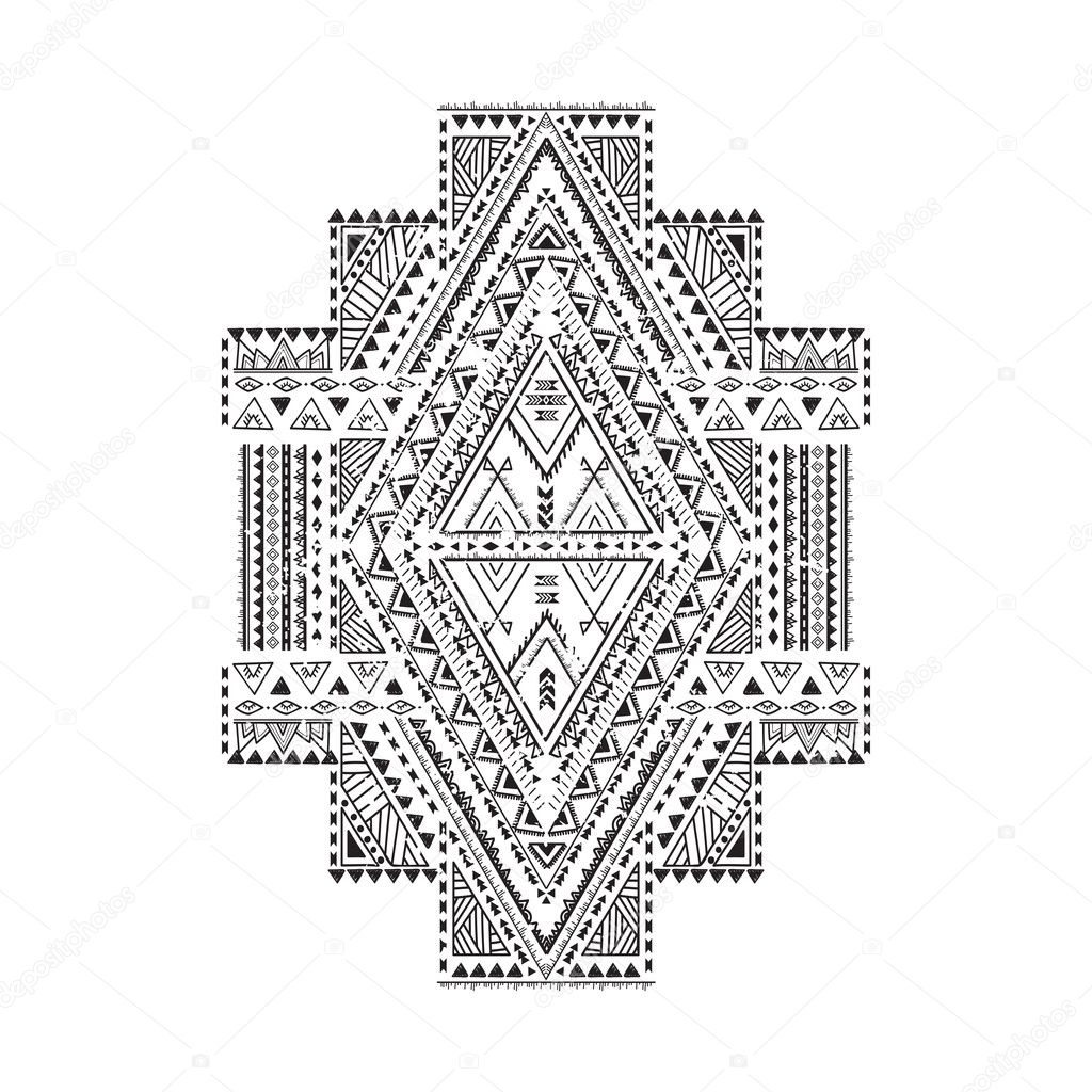 Ethnic geometrical pattern, tribal print, for greeting cards, t-