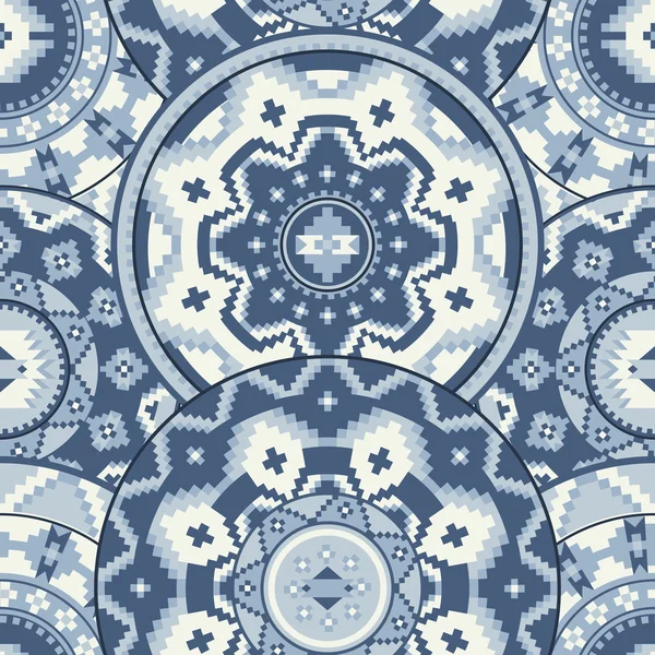 Patrón de círculo ornamental. Mandala. Tribal, diseño étnico — Vector de stock