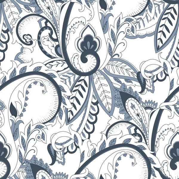 Paisley pattern, ethnic seamless print — Stock Vector