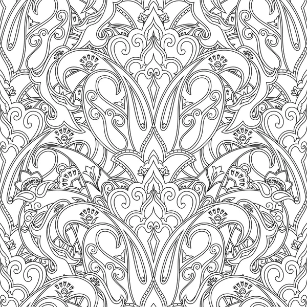 Motif Paisley, imprimé sans couture ethnique — Image vectorielle