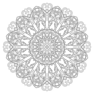 Oryantal mandala. Süs daire desen